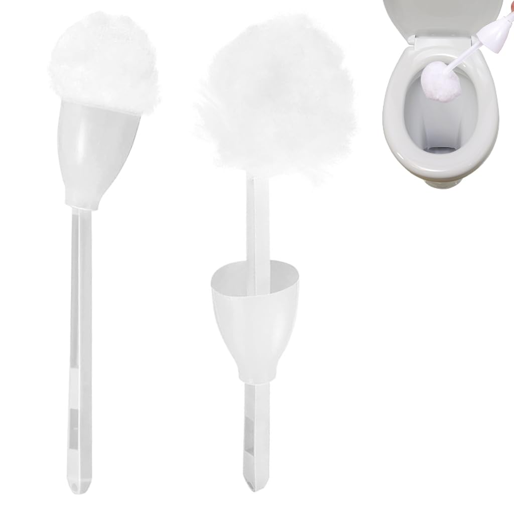 HASTHIP 2 Pack Toilet Brush Set, Scratch Free Toilet Cleaning Brush, Soft Nylon Commode Cleaning Brush Easily Clean Toilet, Compact Size for Storage and Organization (White) HASTHIP 2 Pack Toilet Brush Set, Scratch Free Toilet Cleaning Brush, Soft Nylon Commode Cleaning Brush Easily Clean Toilet, Compact Size for Storage and Organization (White)